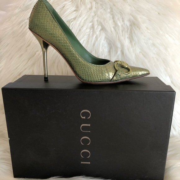 Gucci Shoes - Authentic Gucci Snake Skin Pumps